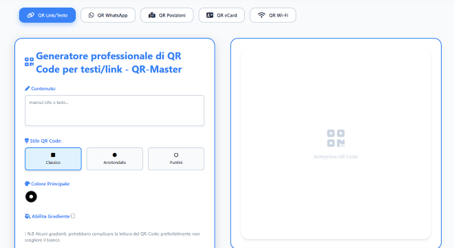 Generatore QR Code di QR-Master